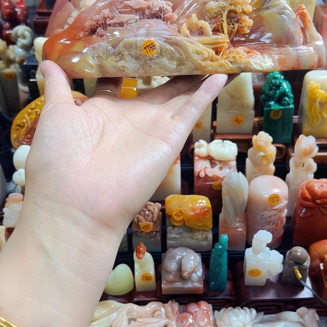 昌化石印石桃****室7769包邮包刻