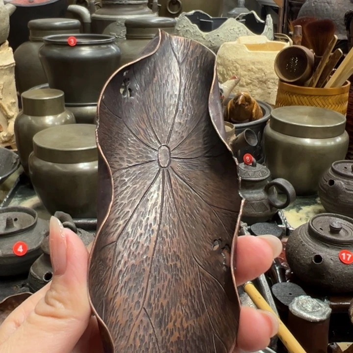 紫铜茶则茶器茶器