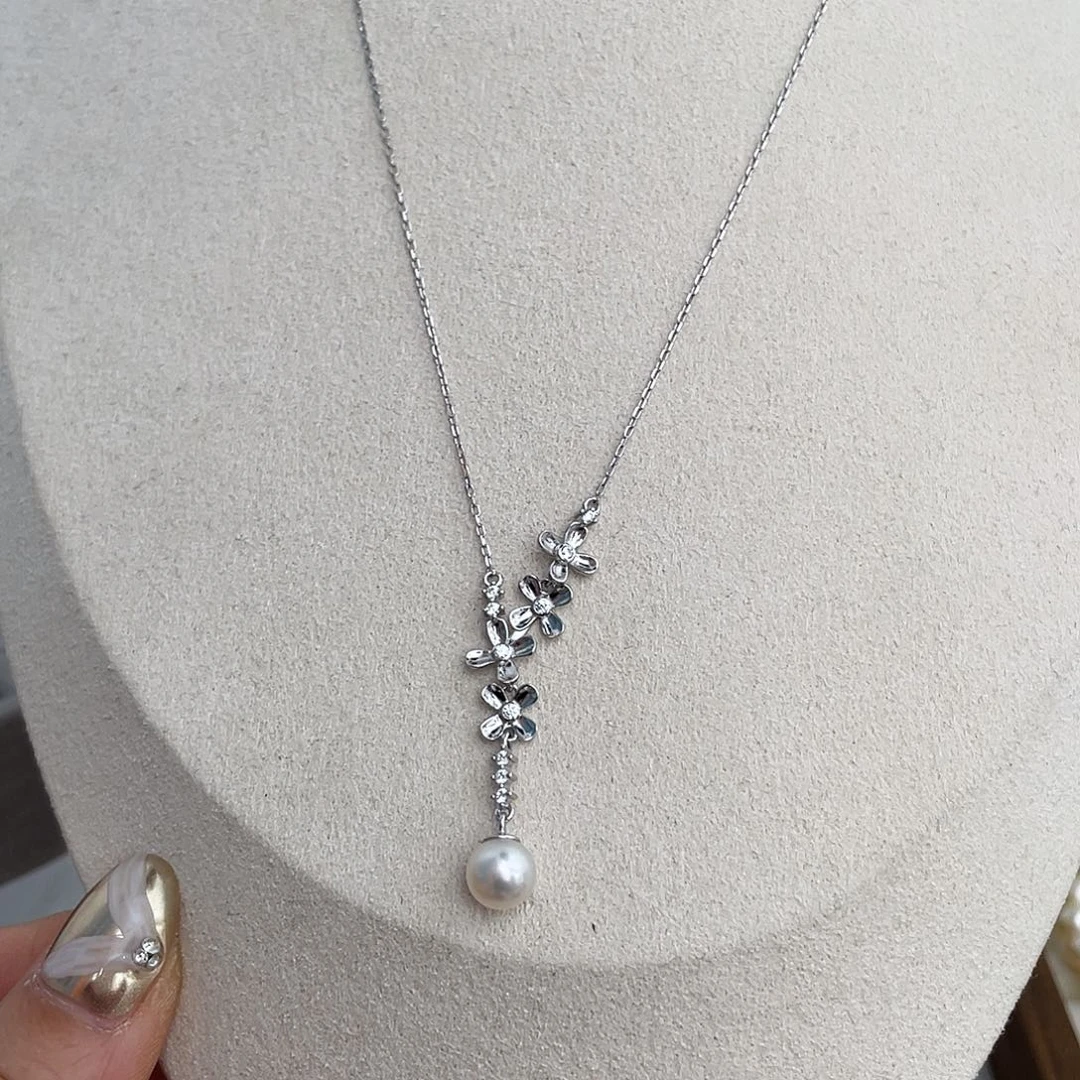 颈饰银S925镶嵌海水珍珠