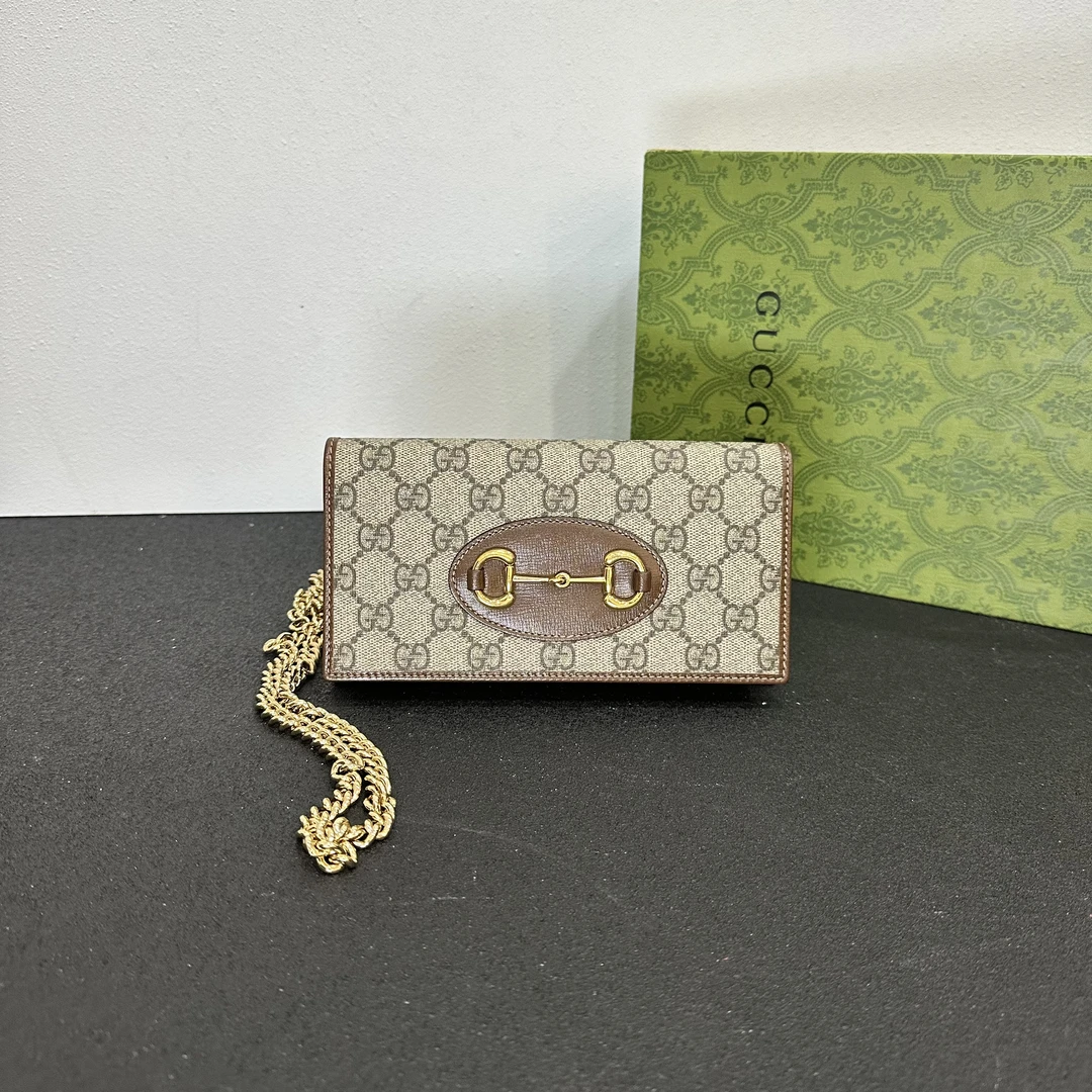 未使用 GUCCI/古驰 壹所奢品/古驰1955woc手拿链条包/闲置