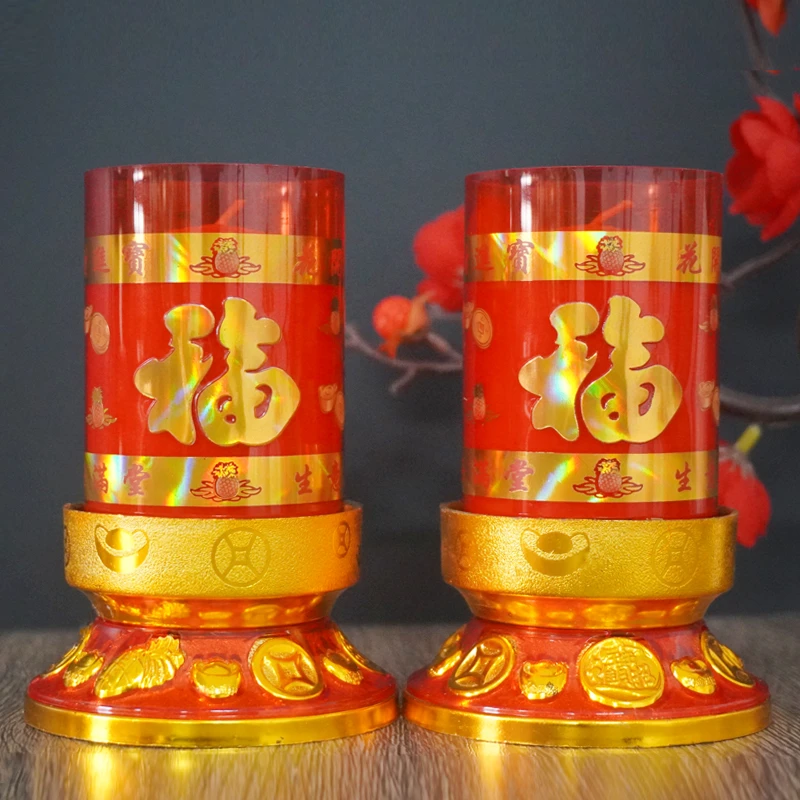 新款旺福环保酥油蜡烛可燃烧24小时供桌佛像供奉可用