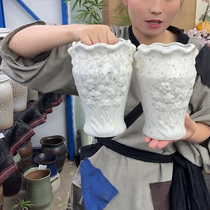12×20 -粗陶花盆有孔-买买买