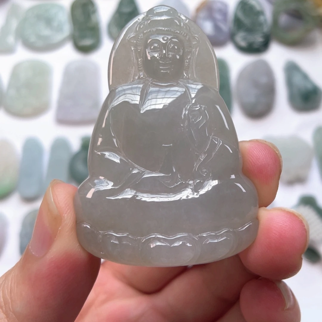 定制翡翠未镶嵌素衣观音