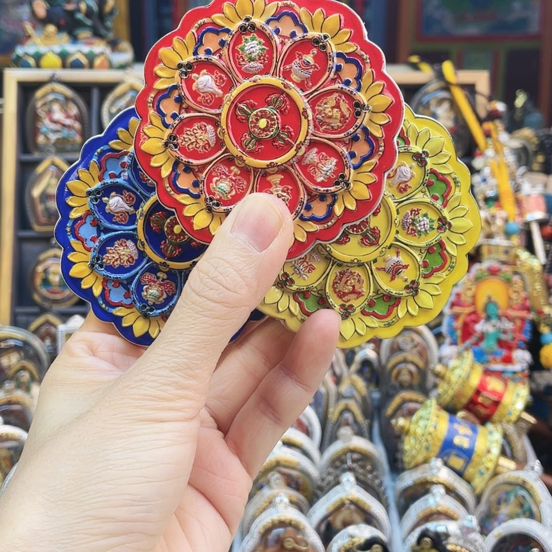 泥塑单尊 吉祥八宝 冰箱贴（下单备注颜色