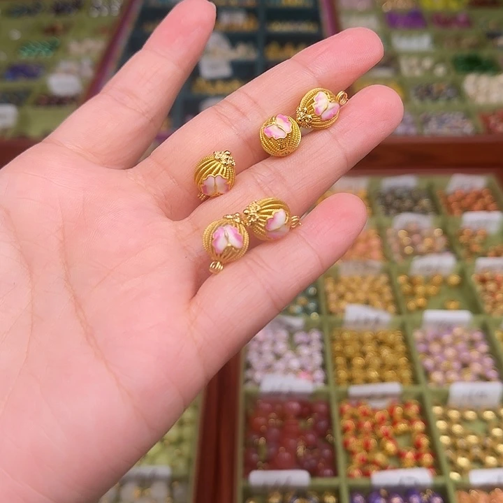 珐琅非遗传承手工圆珠扣
