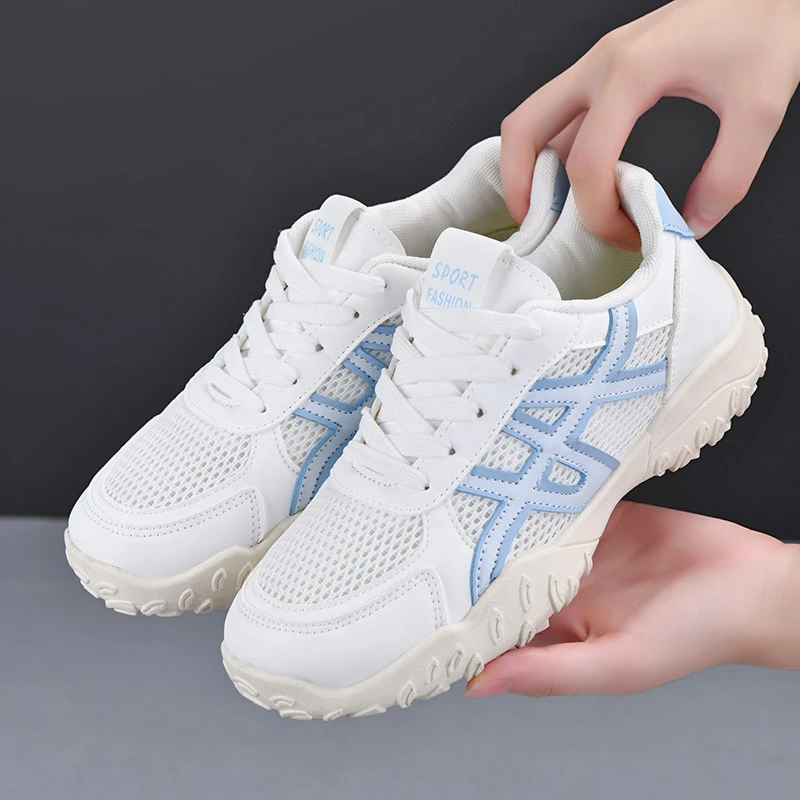 登山鞋女款2025新款秋季网面透气不闷脚防滑耐磨运动鞋户外老爹鞋