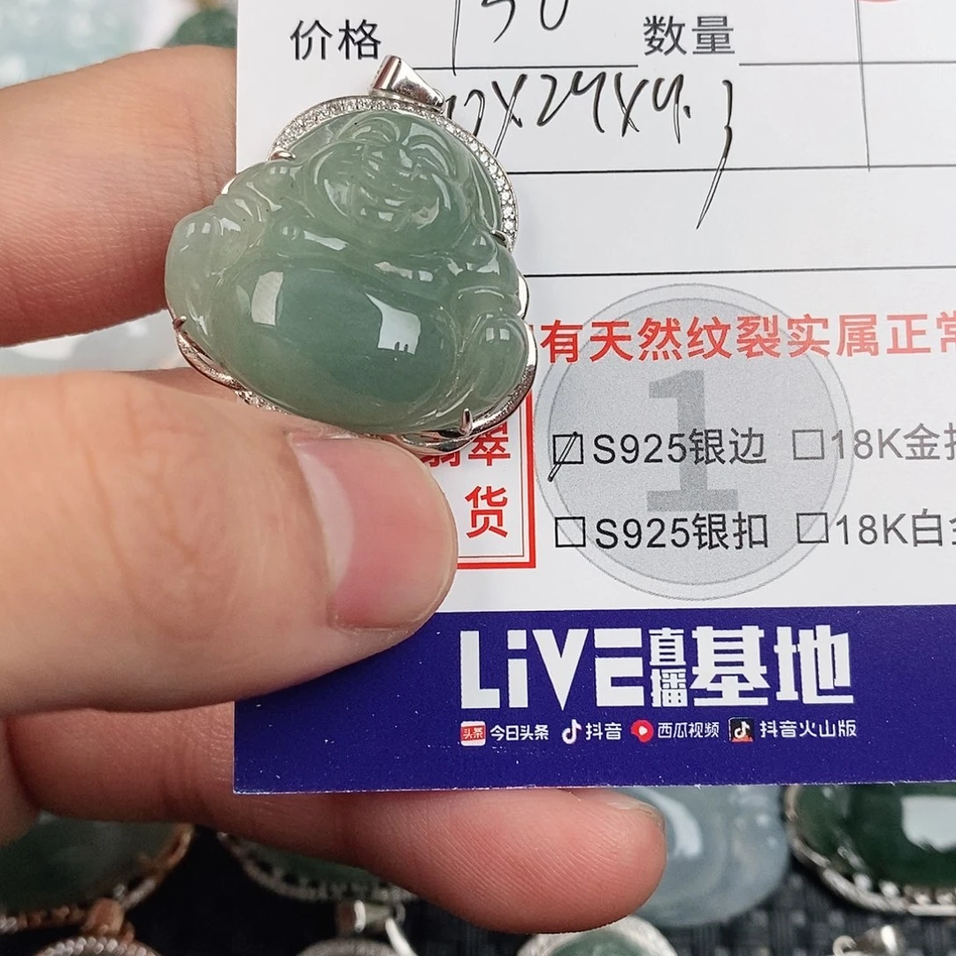 翡翠银S925镶嵌颈饰