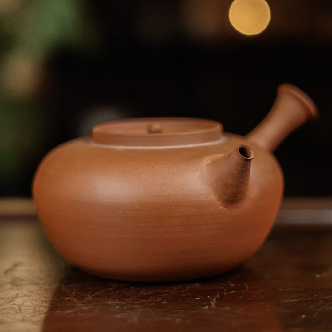 【慕白茶集】小苹果红泥砂铫侧把壶（潮嘉S0051）
