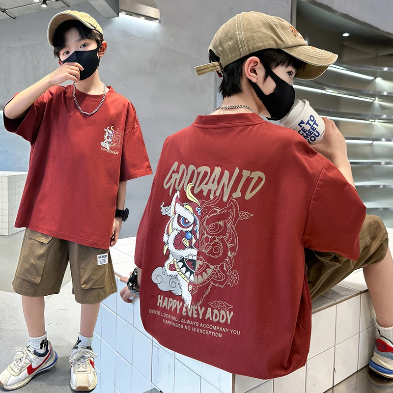 男童夏装套装2025新款儿童休闲男孩夏季短袖中大童T恤短裤衣服