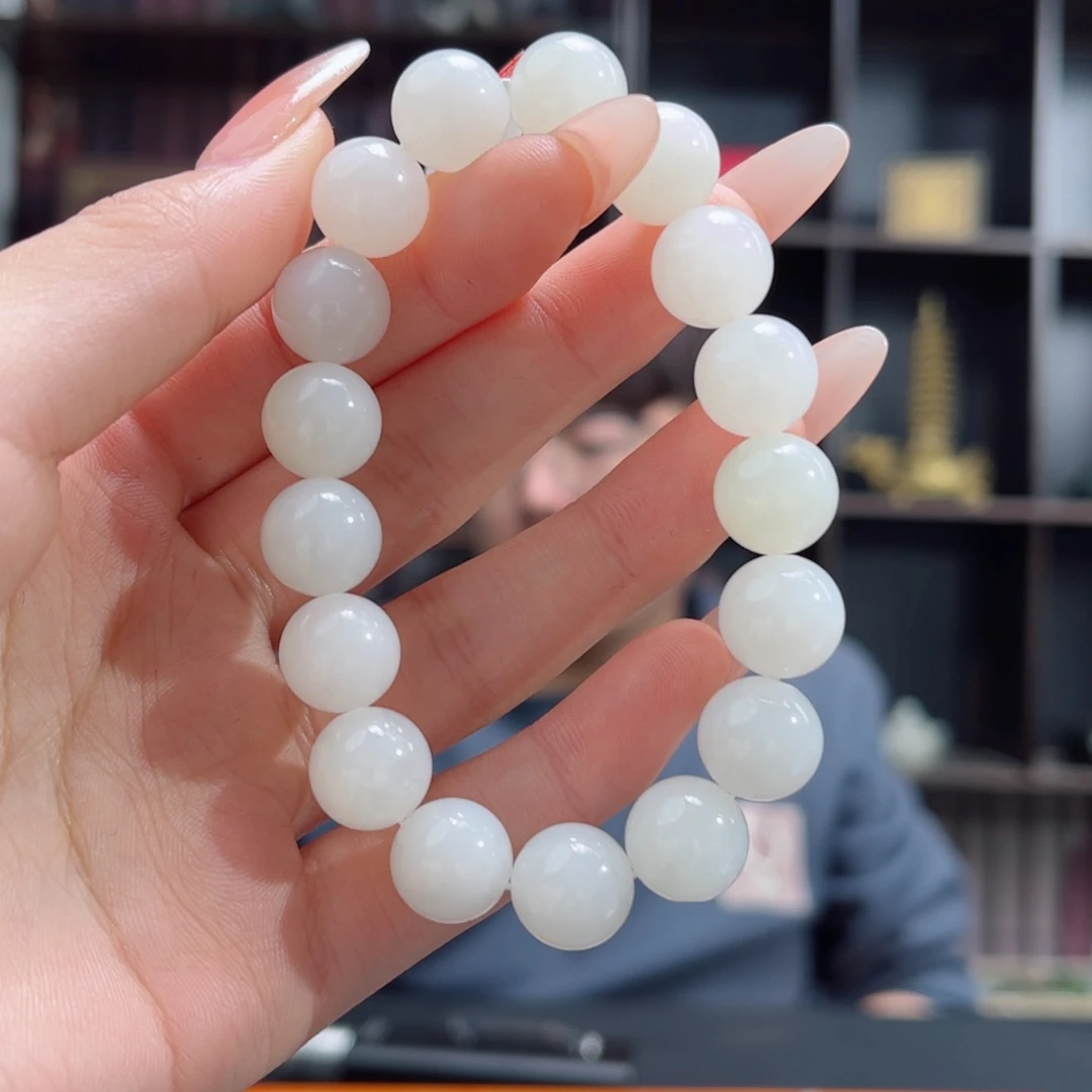 【闪购商品】和田玉手链未镶嵌纯天然13年天泰12 多样性拍一发一