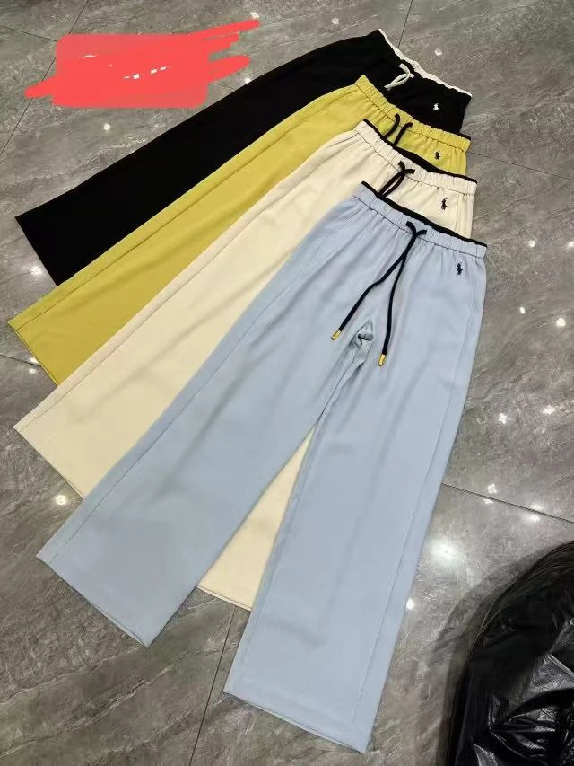 【小韩家】欧货2025夏新松紧腰显瘦直筒百搭休闲阔腿长裤