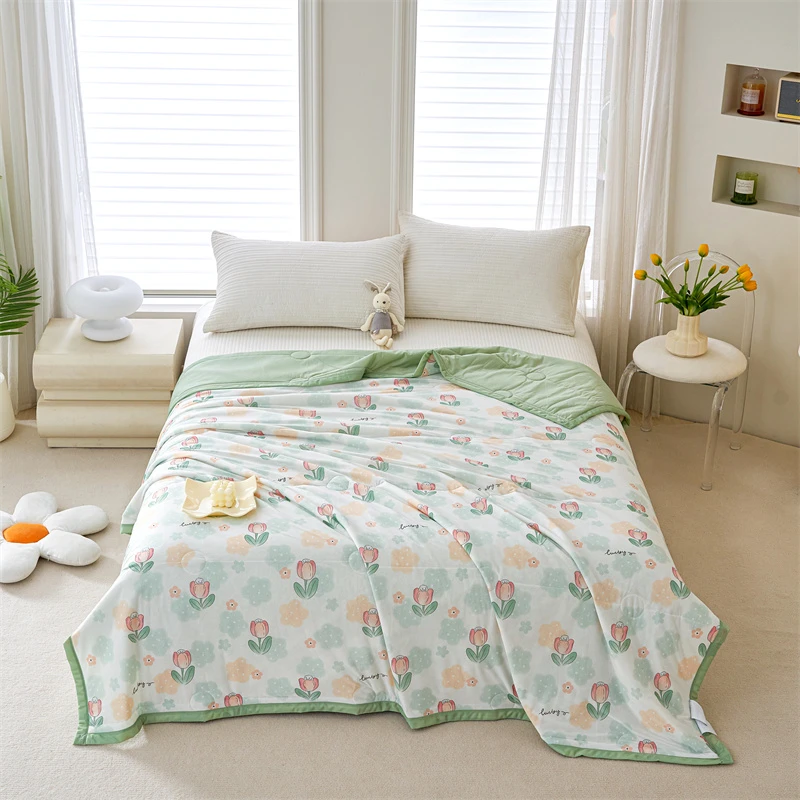 夏季空调被夏天凉感冰丝夏被单人被芯双人薄被子凉感丝夏凉被