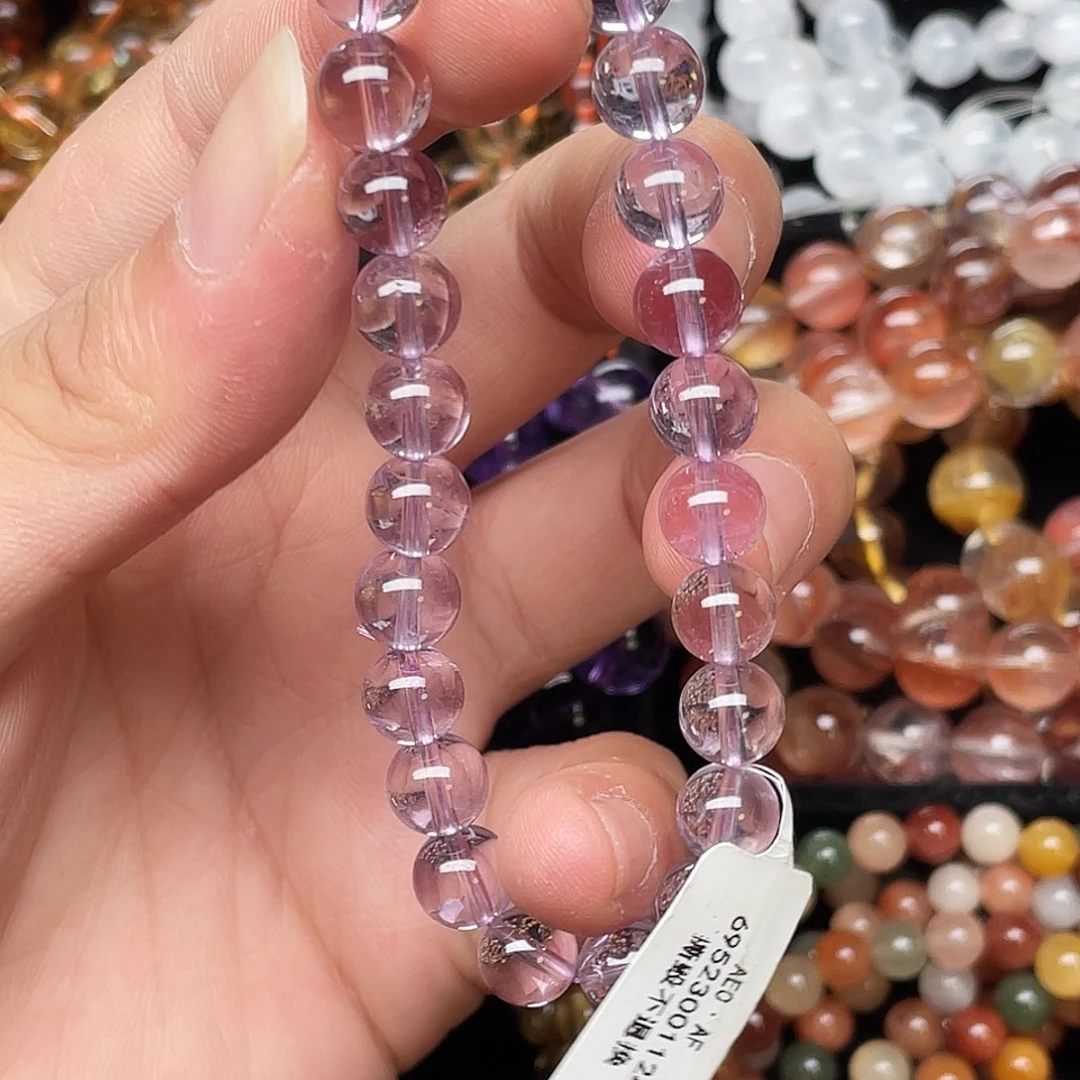 未镶嵌手链水晶玻利维亚紫水晶8+