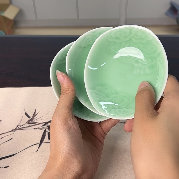 龙泉云间青瓷小米茶器