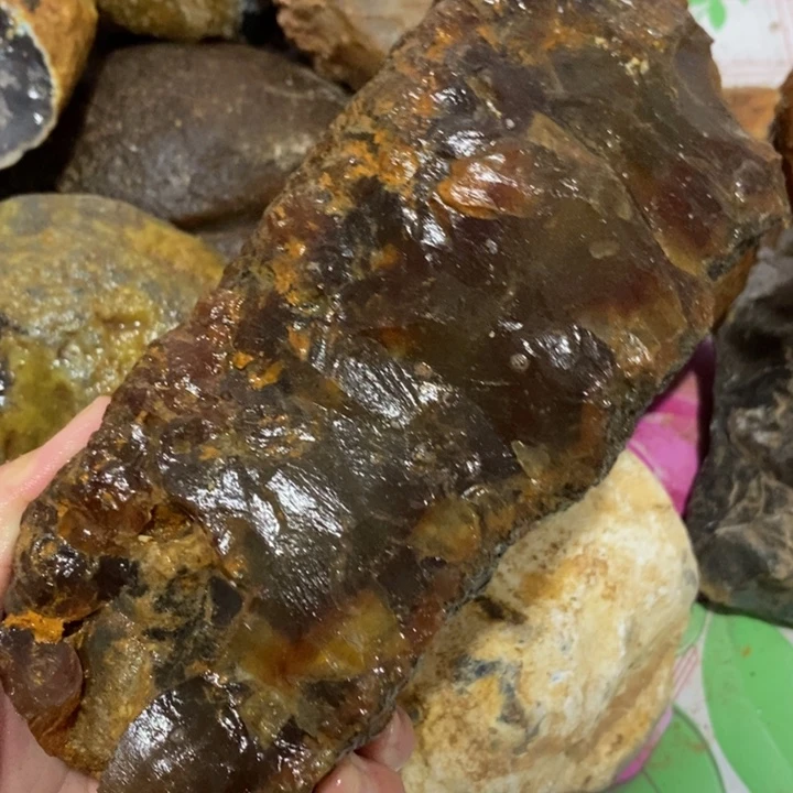 过***天定制玛瑙原石切割不退不换