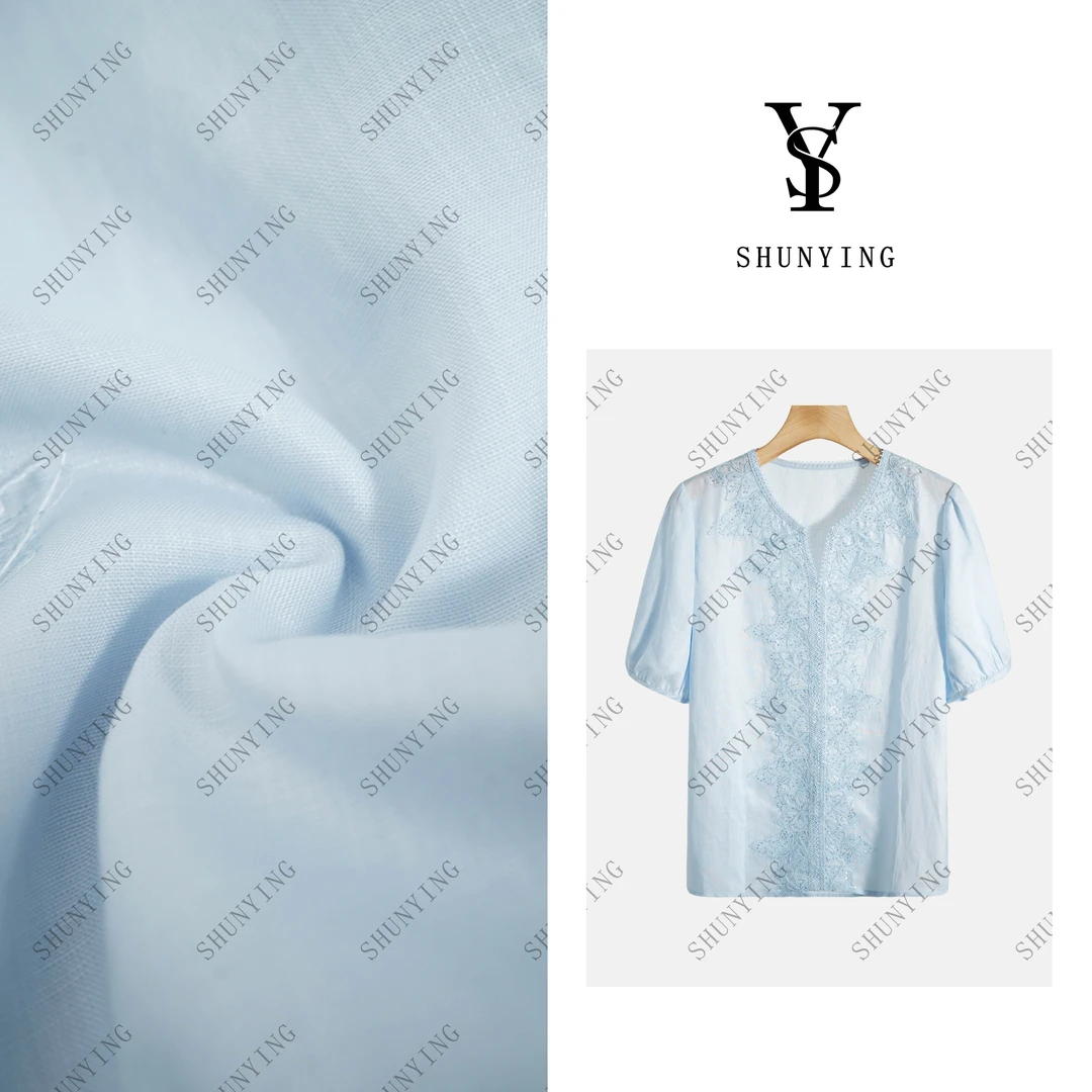 【仟娜】气质又减龄~高级感重工刺绣减龄洋气显瘦宽松衬衫SY71C2589