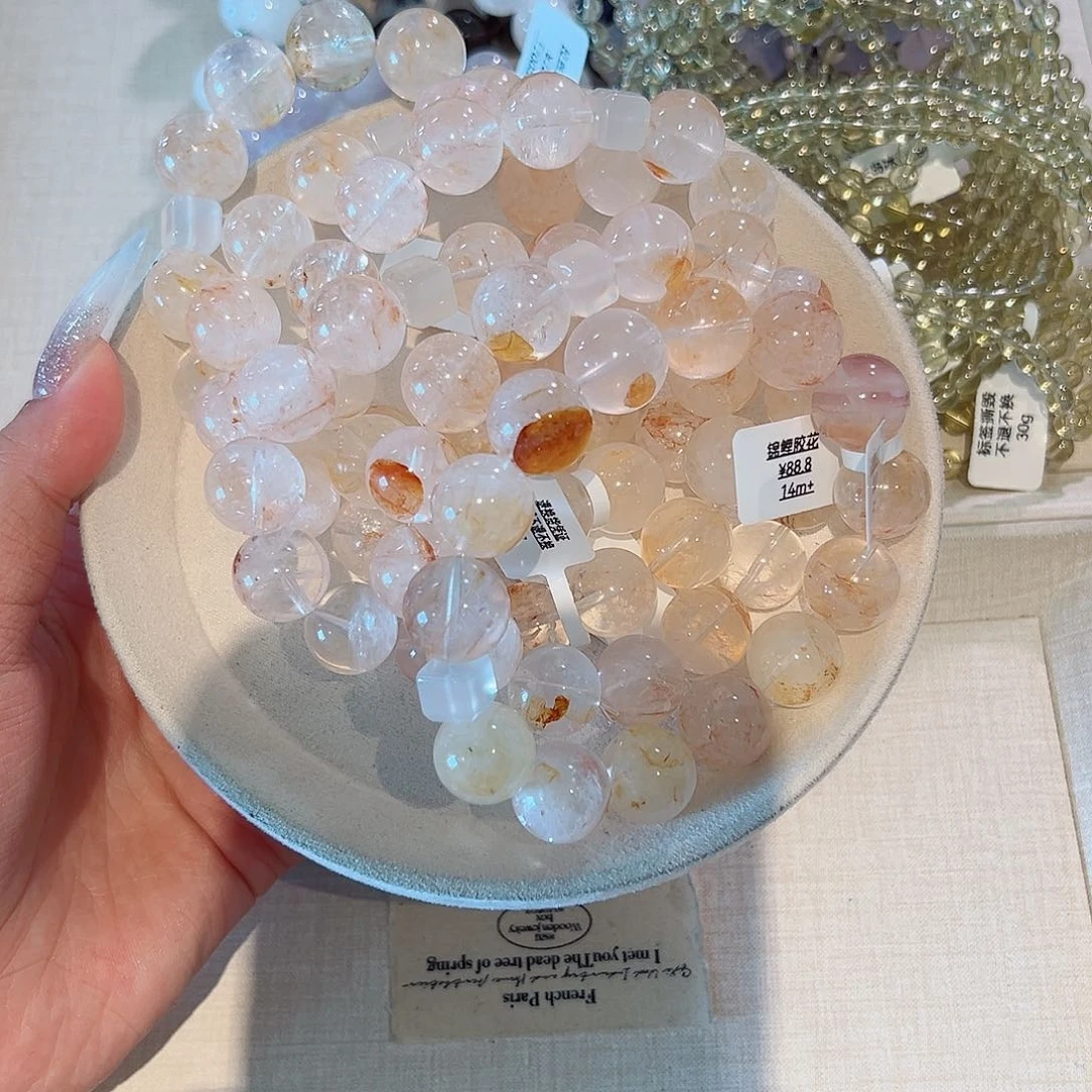 水晶手链未镶嵌锦鲤胶花14m+