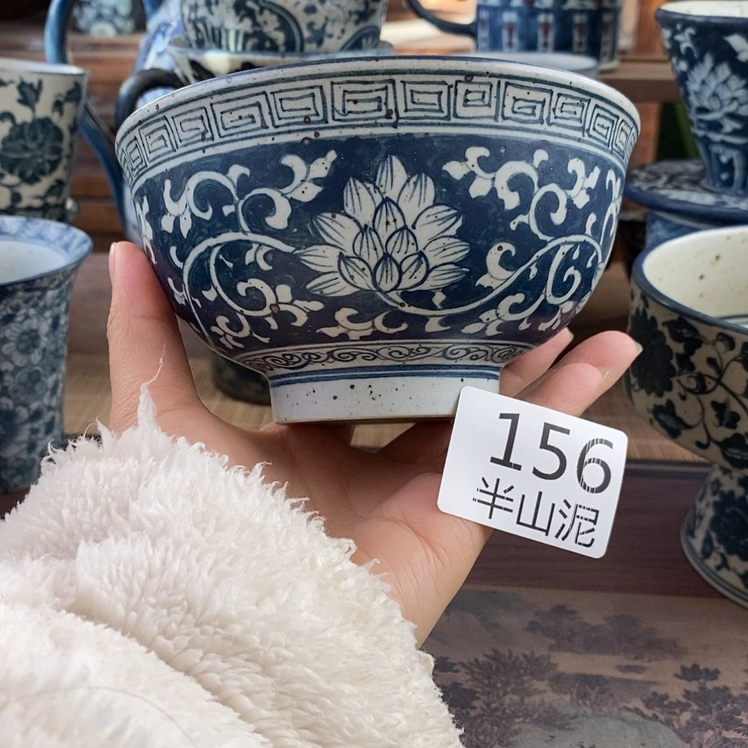 陶手工手绘青花高温陶瓷