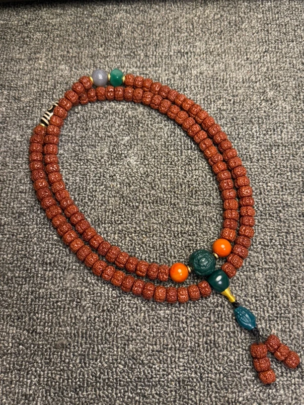 精品玉化盘龙藏式直切款机刷包浆成品金刚菩提籽文玩佳品