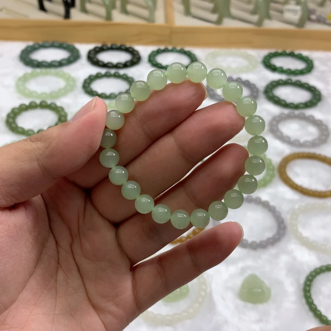未镶嵌手串和田玉（冰晴水8）