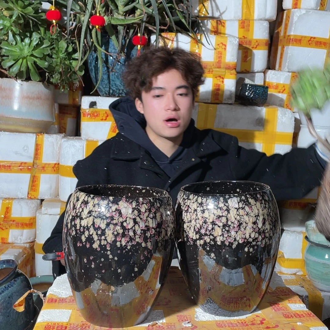 无铅玻璃宜兴紫砂花盆