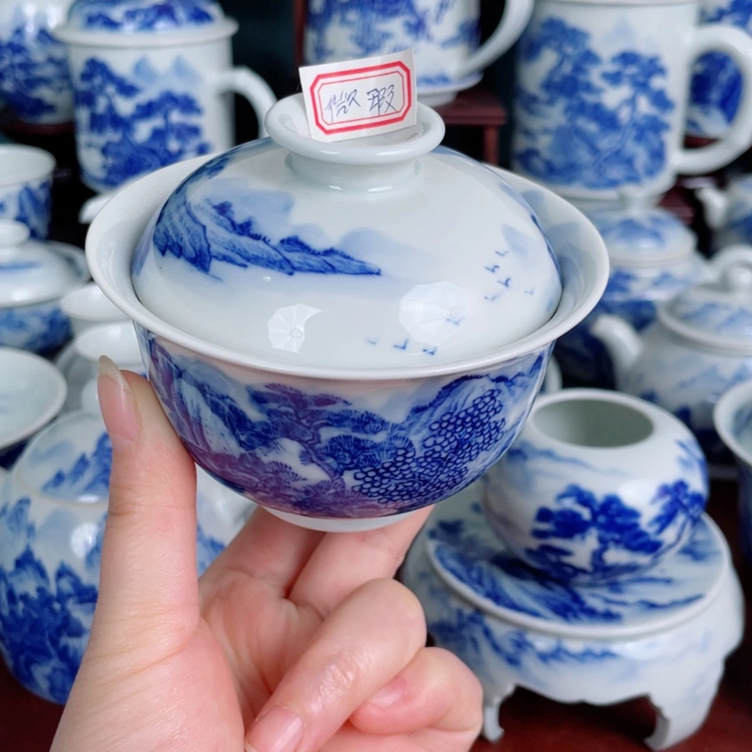 手工手绘青花，青花