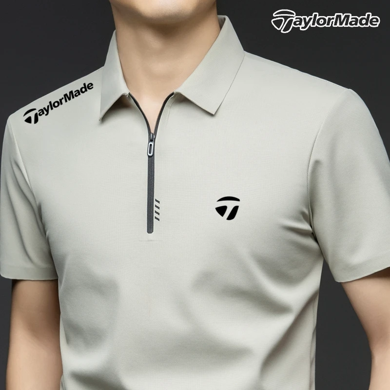 Taylormade泰勒梅高尔夫夏季男装透气polo衫薄款男士翻领短袖上衣