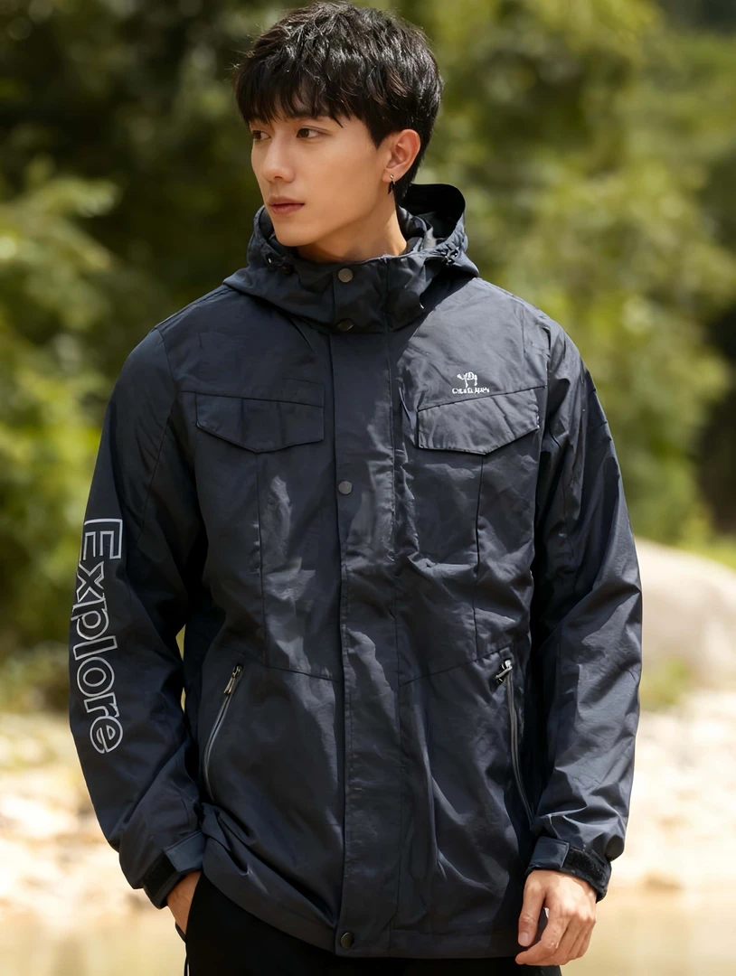CMDLAEM男士时尚潮流连帽单冲锋衣