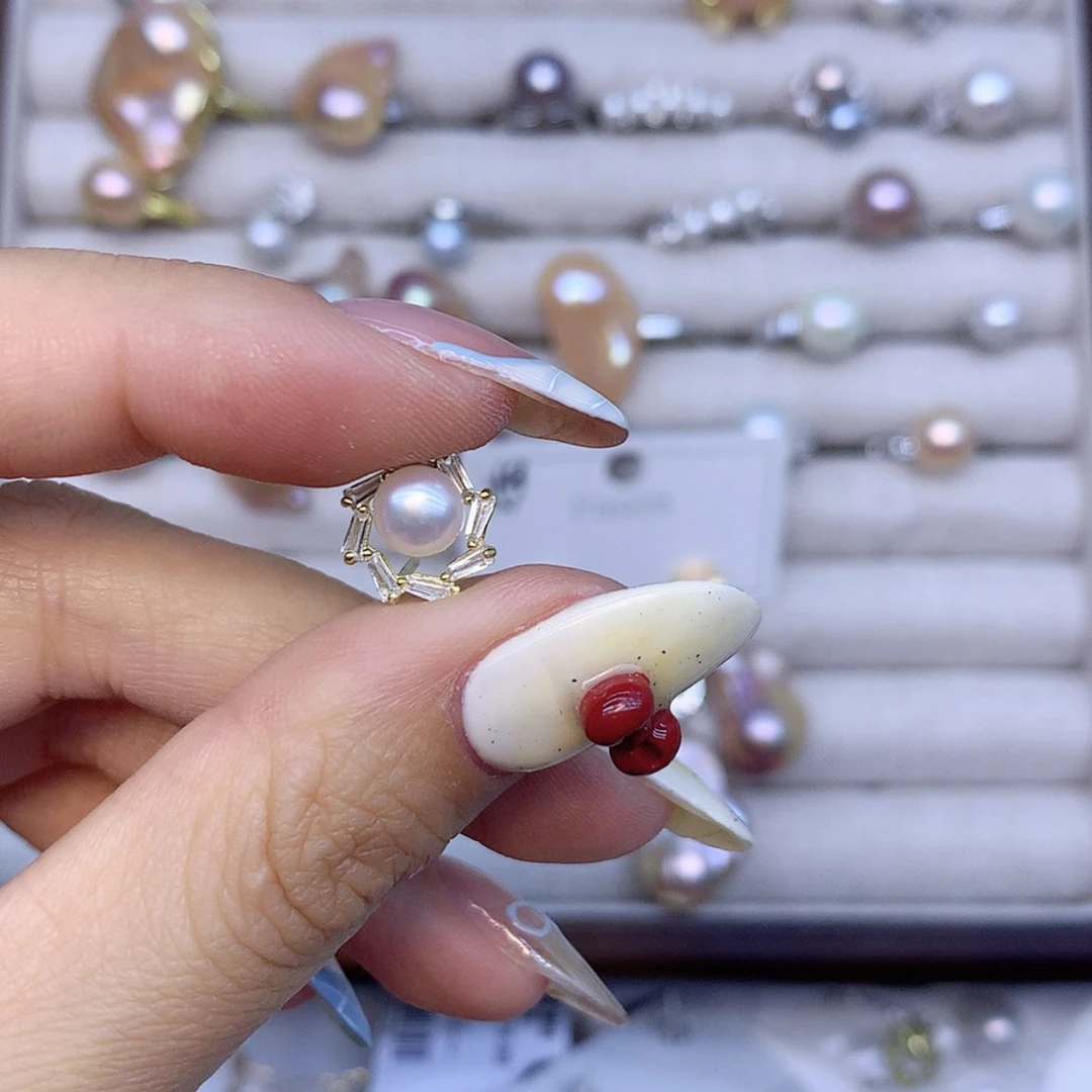 【闪购商品】淡水珍珠耳饰银S925镶嵌啊*