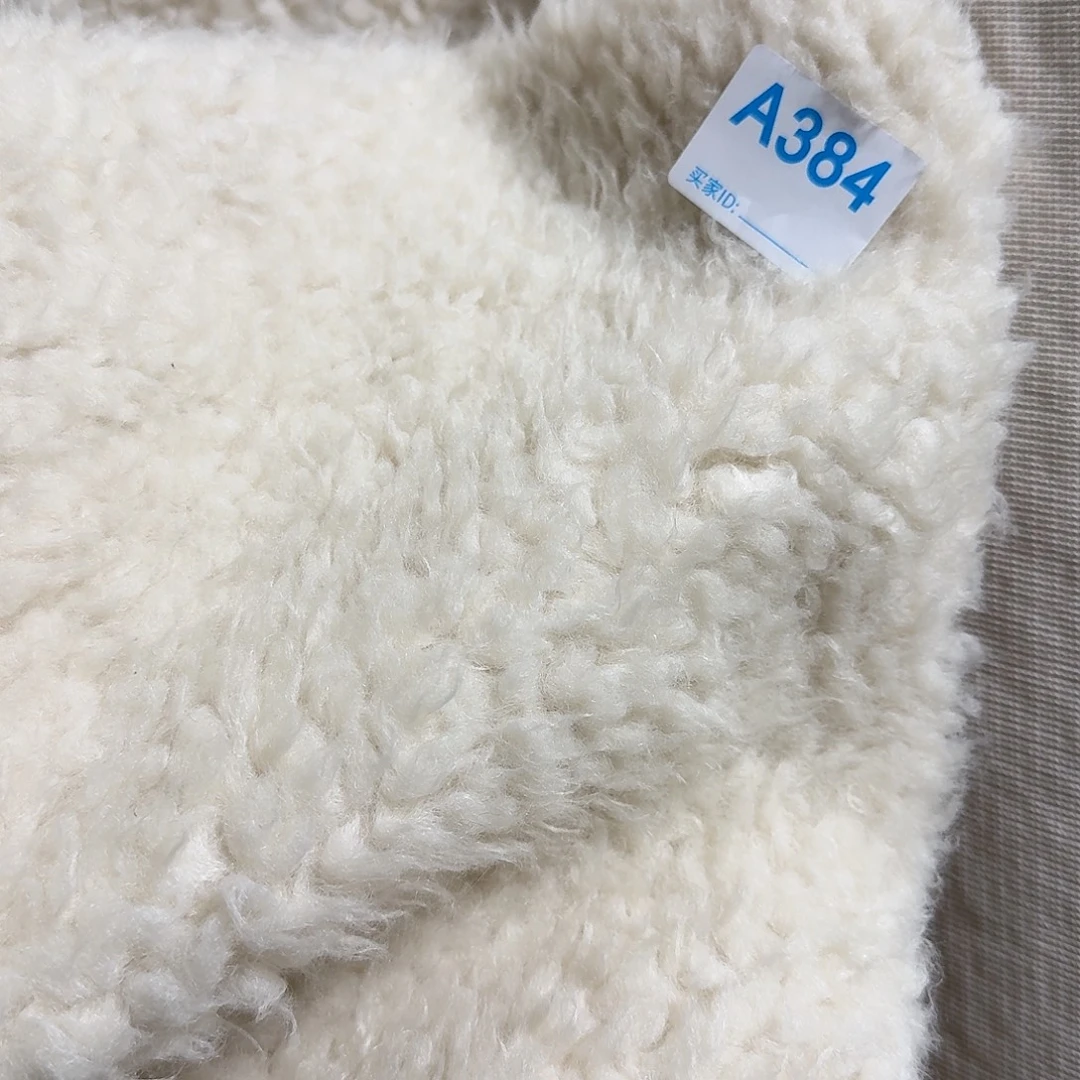 米白色高密大颗粒羊羔毛16元2米384
