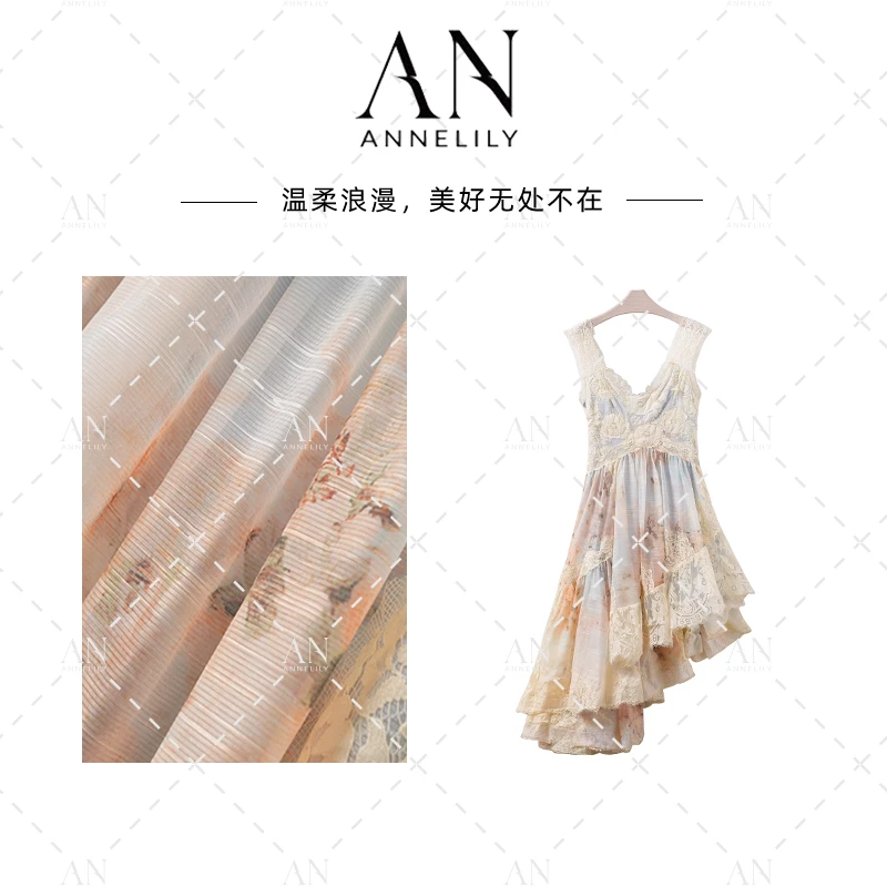ANNELILY【洛芊】新款上新气质时尚百搭轻奢连衣裙AQ2503024
