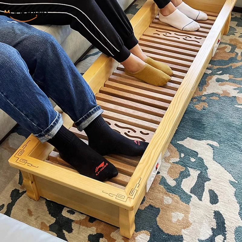 实木取暖器家用暖脚器烤脚电火桶长方形烤火炉火箱脚部迷你