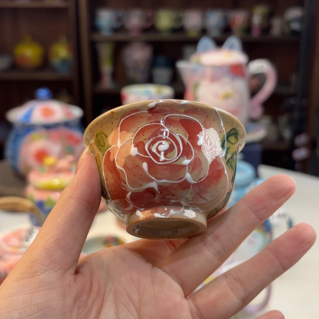 景德镇手绘高温釉下彩陶瓷茶具