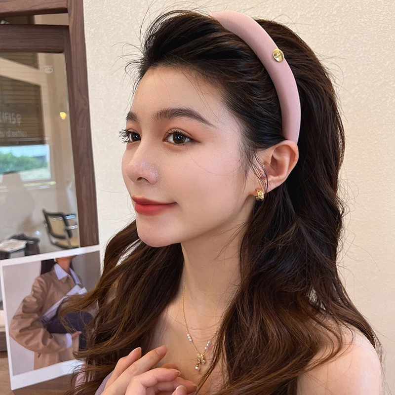 气质百搭高颅顶发箍女2025新款网红海绵压发头箍夏季外出发饰ins