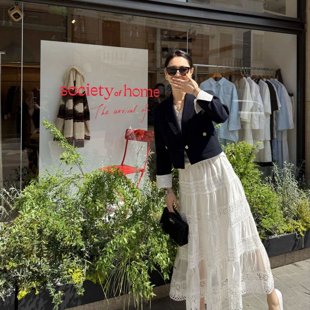 王嬛嬛MsLime【巴黎假日】25年春款度假风白色优雅 半身裙 HD2A1061