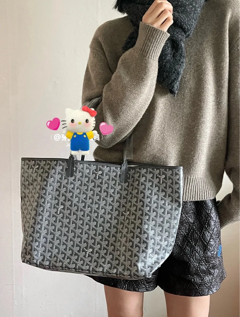 99新 Gaoy/戈雅 灰色狗牙托特34cm 13847421