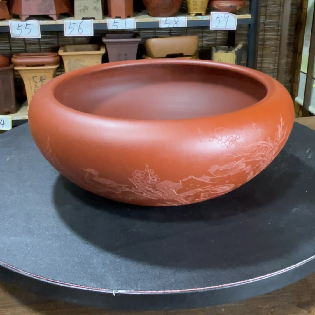 小***子紫砂花盆紫砂和红