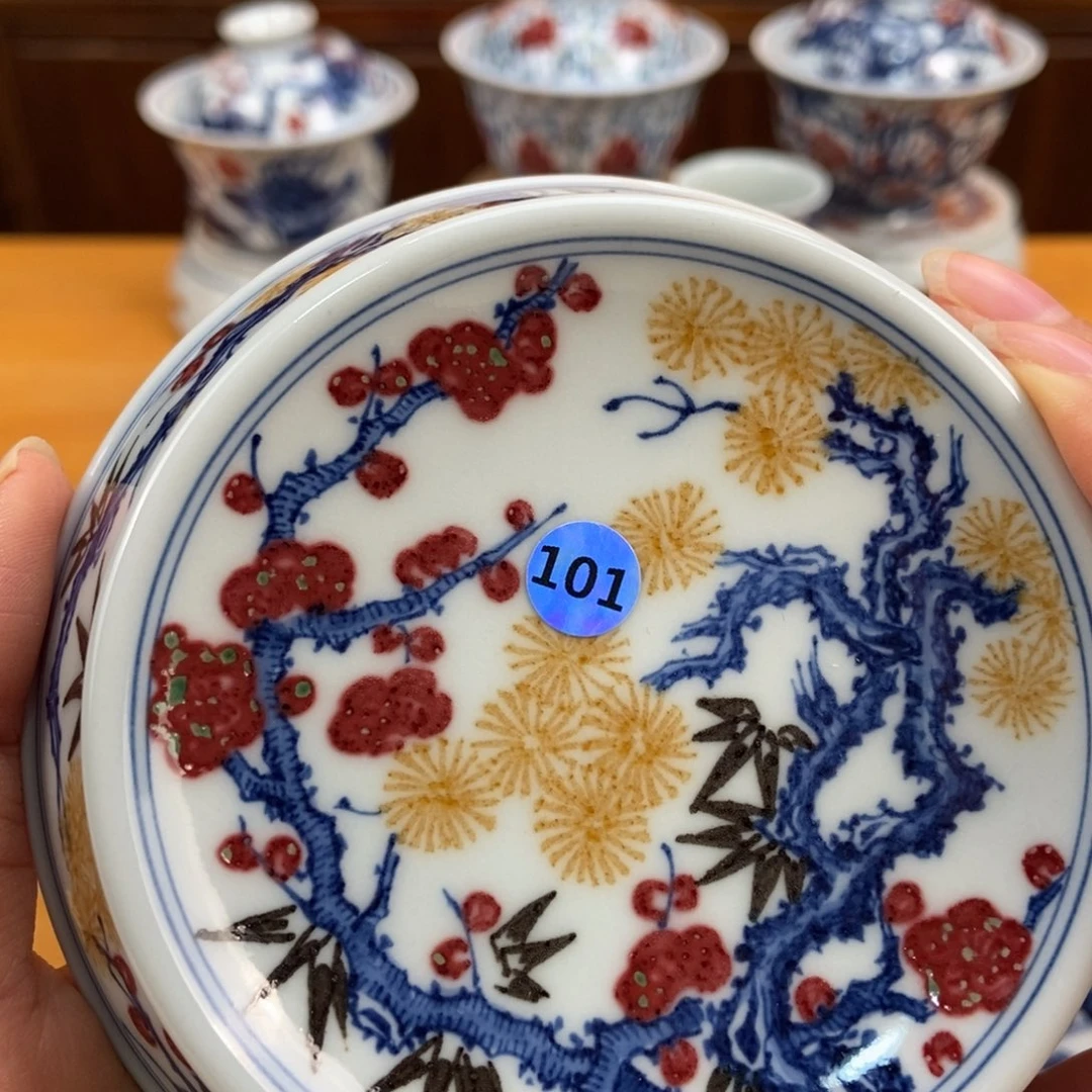 手绘现代茶具非古董