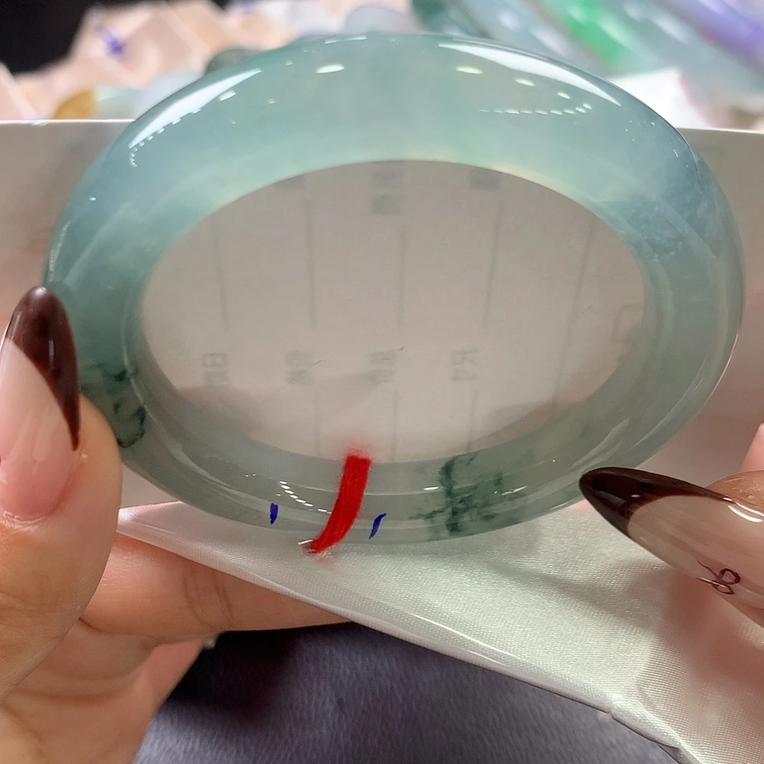 翡翠未镶嵌手镯（圆镯）2号小万战斗机种水嘎嘎好强推！