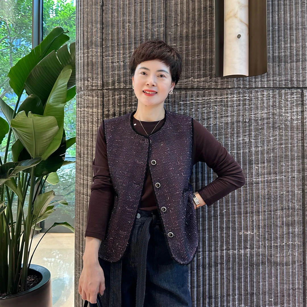 圆领千金风早秋款女装休闲马夹时尚秋季