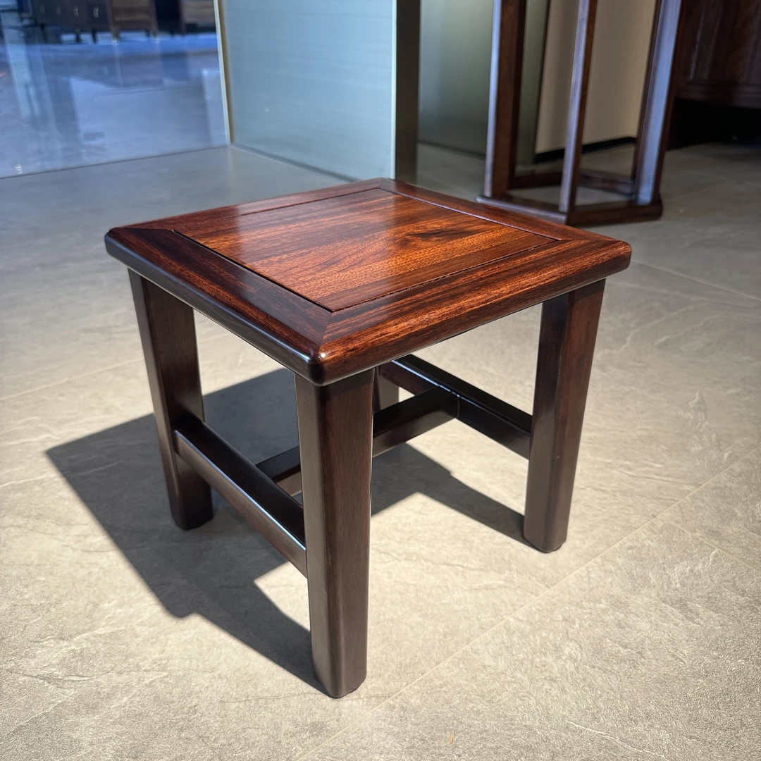 【福利品】对色看品质小方凳新中式乌金木黑檀色小方凳280*280*310