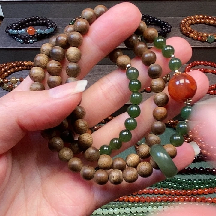 沉香手串未镶嵌0.6