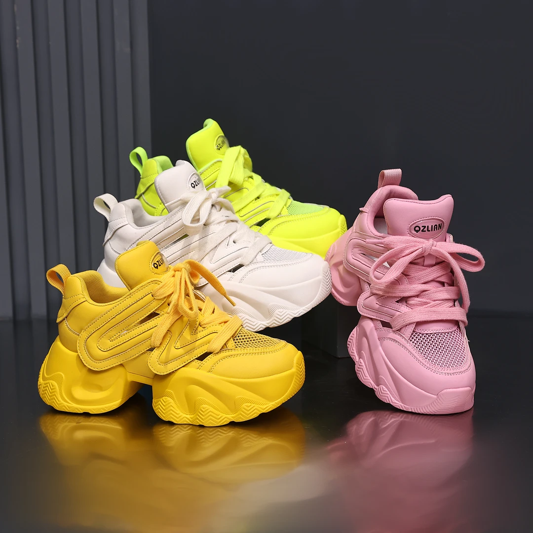 千之恋现货增高6CM2025夏季新款爆款透气休闲风百搭气质女鞋6015