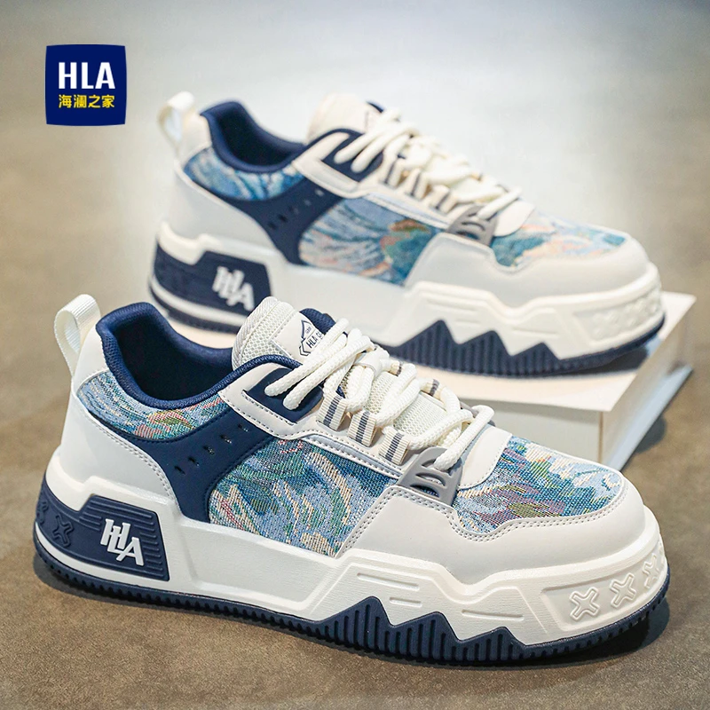 海澜之家男鞋2025新款冬季运动百搭鞋子厚底增高潮流男士休闲板鞋