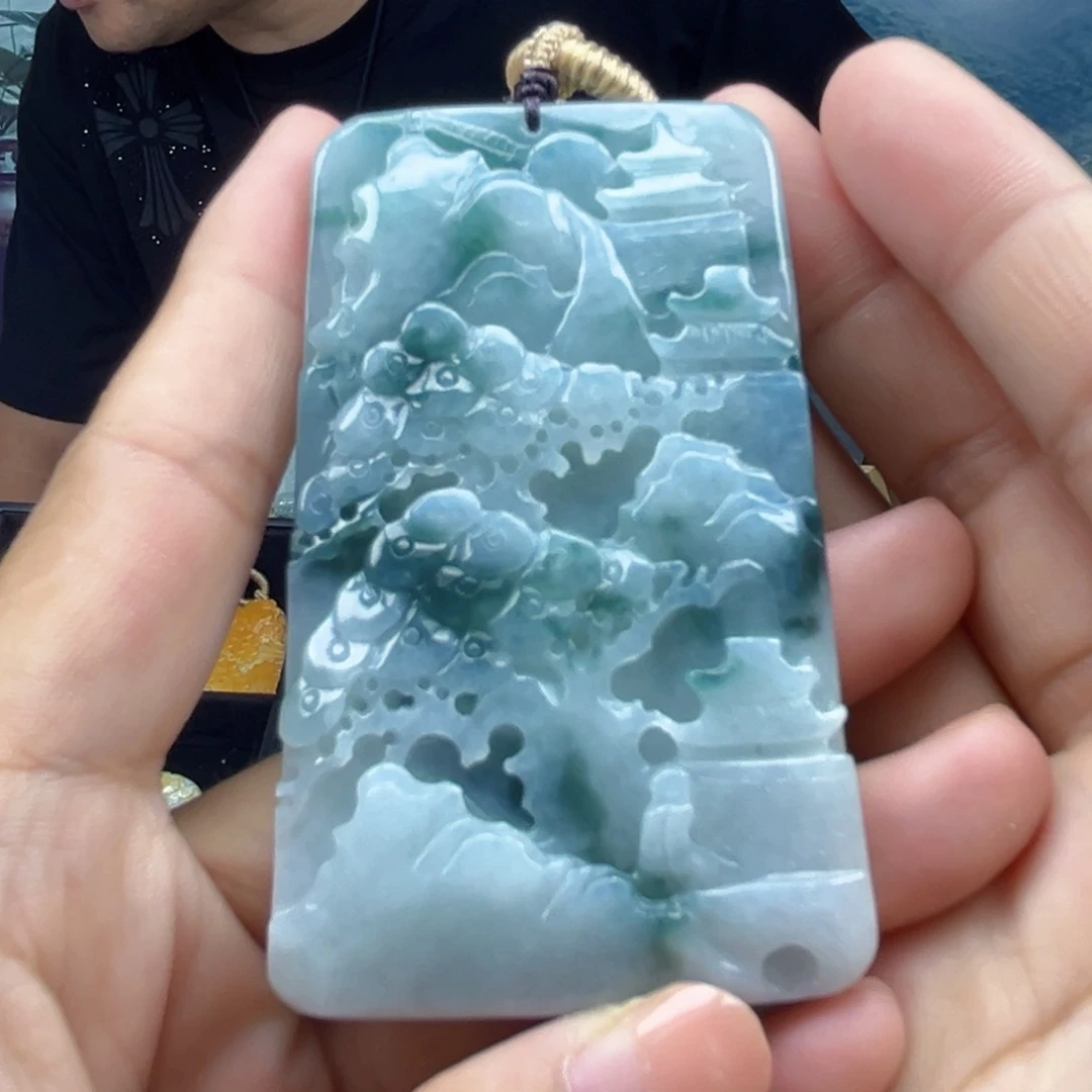 翡翠未镶嵌颈饰天然