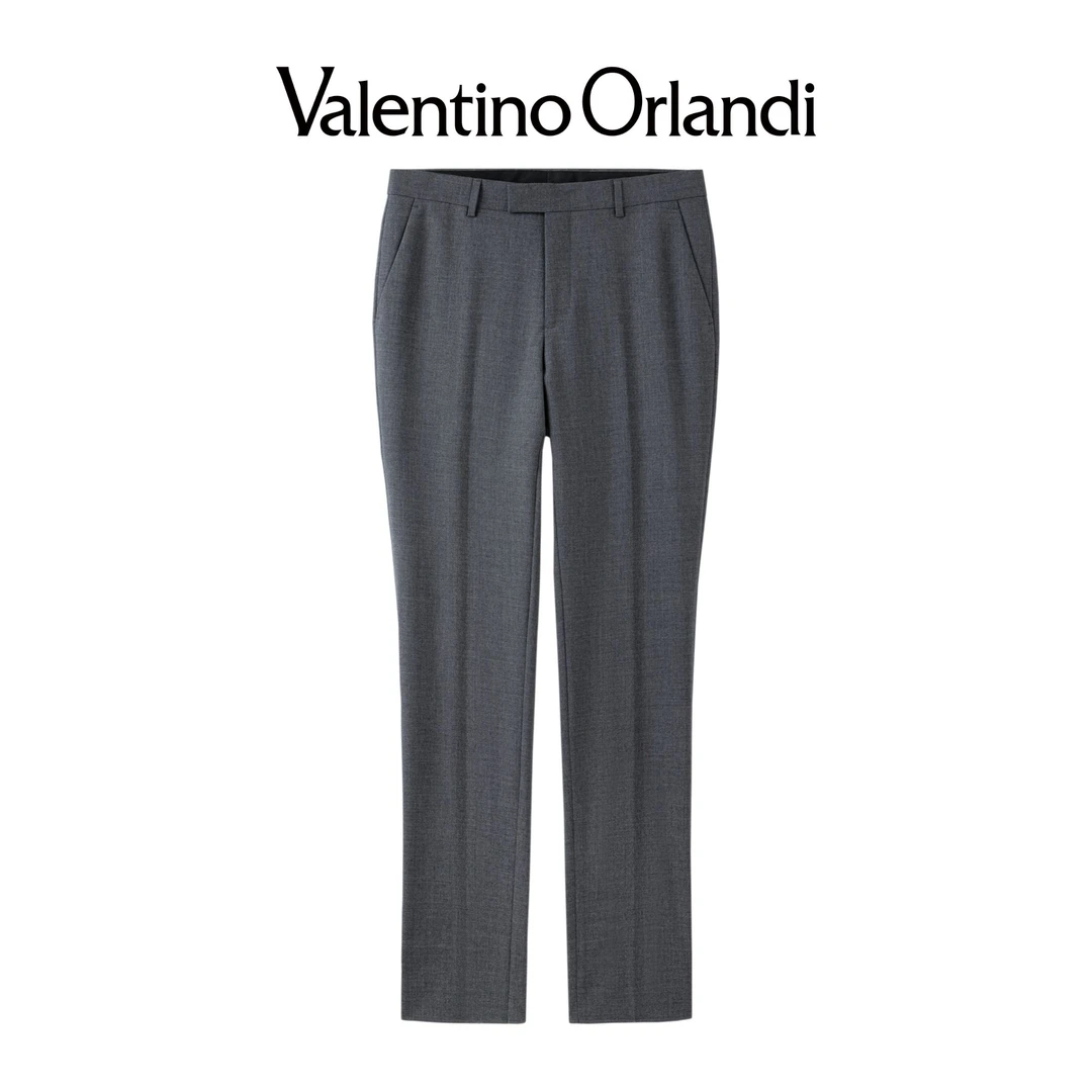 Valentino orlandi男士春秋A版时尚百搭简约商务绵羊毛西装裤