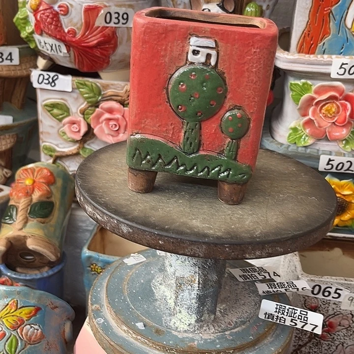 粗陶材质多肉花盆