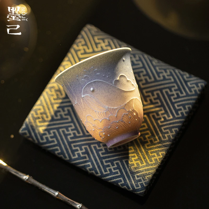 墨己-紫穹-星渊鲲梦-若雨高足茶杯