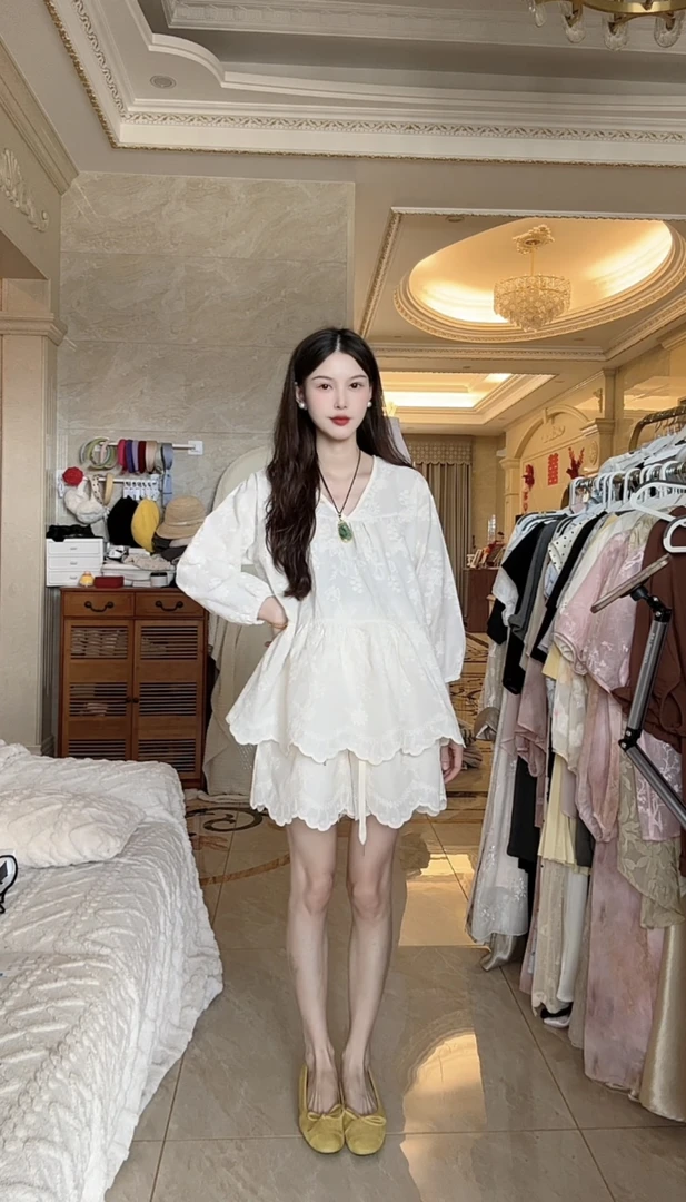 孕妇装夏装套装2025新款时尚夏季蕾丝上衣短裤孕期潮妈两件套夏装