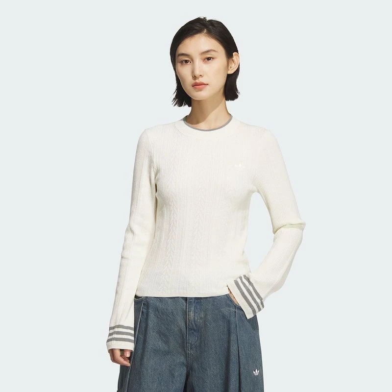 阿迪达斯 （adidas）CREW SWEATER 针织运动衫女子KS5965